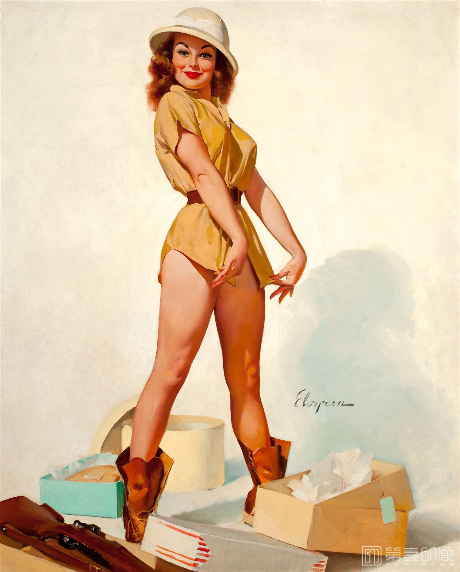 油画-吉尔·艾尔夫格雷恩 Gil Elvgren 作品集-86